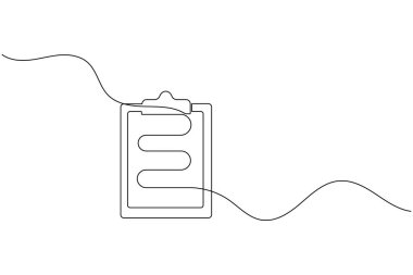 İş simgesi minimalist ana hatlı vektör çizimi sürekli bir çizgi