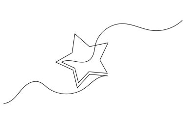 İş simgesi minimalist ana hatlı vektör çizimi sürekli bir çizgi