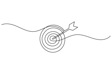 Business icon continuous one line drawing minimalist outline vector illustration