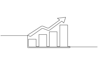 İş simgesi minimalist ana hatlı vektör çizimi sürekli bir çizgi
