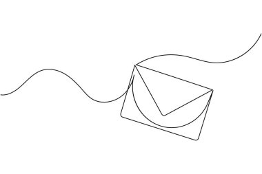 İş simgesi minimalist ana hatlı vektör çizimi sürekli bir çizgi