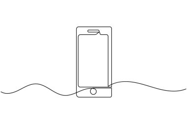 İş simgesi minimalist ana hatlı vektör çizimi sürekli bir çizgi