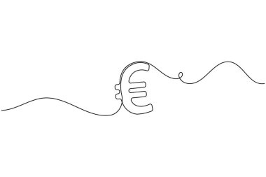 İş simgesi minimalist ana hatlı vektör çizimi sürekli bir çizgi