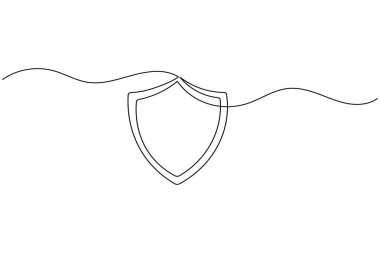 İş simgesi minimalist ana hatlı vektör çizimi sürekli bir çizgi