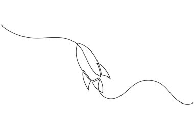 İş simgesi minimalist ana hatlı vektör çizimi sürekli bir çizgi