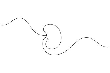 Tıbbi simge bir satırda sanat minimum sağlık sembolü sürekli tasvir