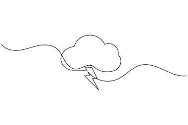 Semboller sürekli çizgi çizerek izole edilmiş dış hat beyaz arkaplan çizer