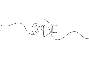 Semboller sürekli çizgi çizerek izole edilmiş dış hat beyaz arkaplan çizer