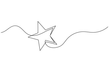 Semboller sürekli çizgi çizerek izole edilmiş dış hat beyaz arkaplan çizer