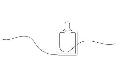 Minimal one line food icons including fruits vegetables bread fish and fast food items