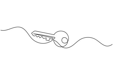 Siber güvenlik kavramları için sürekli satır sanatı içeren güvenlik ve gizlilik simgesi seti