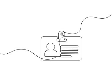 Siber güvenlik kavramları için sürekli satır sanatı içeren güvenlik ve gizlilik simgesi seti