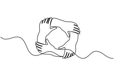 Ellerin birleşmesi iş ortaklığı anlaşmasını sembolize ediyor.