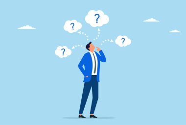 Birçok soruna çözüm bulan bir iş adamının vektör illüstrasyonu