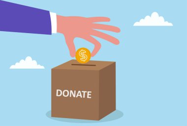 Bir elin bağış kutusuna para koyması, sadakayı, nezaketi, cömertliği, sosyal sorumluluğu ve ihtiyacı olanlara yardım etmeyi sembolize ediyor.