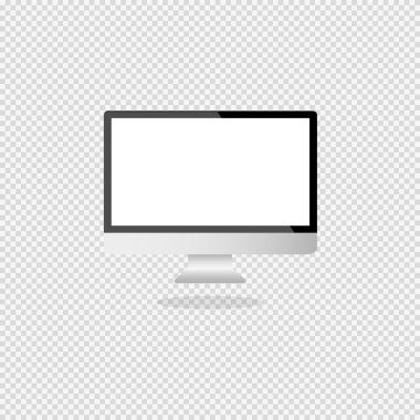 Bilgisayar ile gri bir arka plan üzerinde bir ışık göstermek