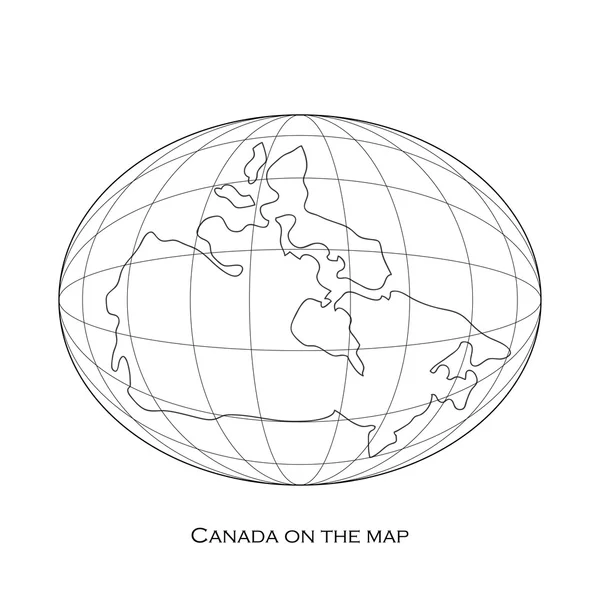 캐나다의 아이콘 벡터 지도 — 스톡 벡터