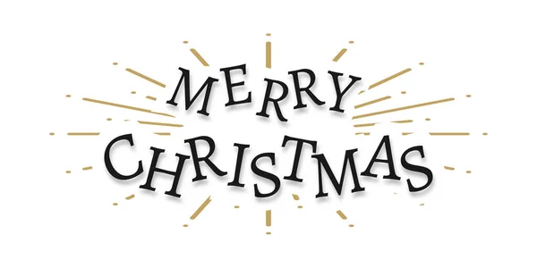 Feliz Mensaje Navidad Navidad Diseño Letras Aislado Feliz Navidad Vector — Vector de stock