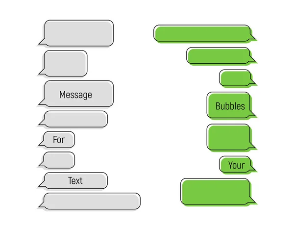 Mensajes Burbujas Charlando Concepto Chat Diseño Plano Sms Burbujas Del — Archivo Imágenes Vectoriales