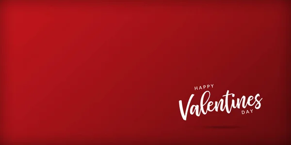 バレンタインデー 赤の背景 白い文字で現代的な赤の背景を空ハッピーバレンタインデー ベクターイラスト — ストックベクタ