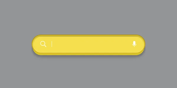 灰色の背景の検索バー 3Dレンダリング ウェブ検索ボタンの概念 ベクターイラスト — ストックベクタ