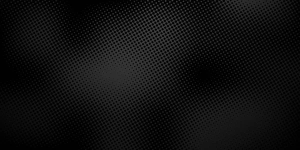 Black Background Halftone Dots Abstract Background Vector Illustration — Stock Vector