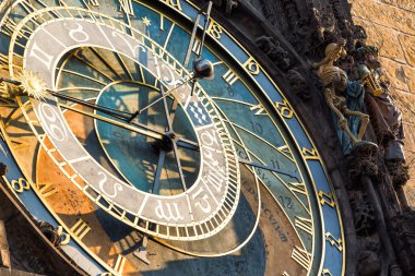 Astronomical Clock on the Staromestske namesti Square, Czech Republic. clipart