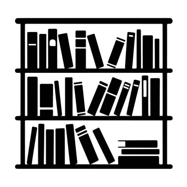 Beyaz arkaplanda kitap bulunan kitaplık ahşap bir kitaplıkta bilgi ve edebiyat koleksiyonu.