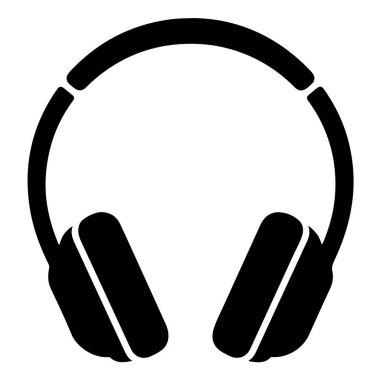 Beyaz arka planda izole edilmiş siyah kulaklıklar, müzik severler ve ses meraklıları için mükemmel.