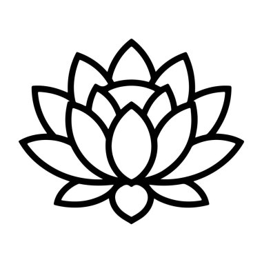 Beyaz arka planda izole nilüfer çiçeği çizimi, farklı kültürlerde saflığın, aşkın ve yeniden doğuşun bir sembolü.