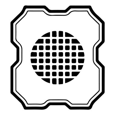 Vektör Izgara Kare Simgesi Siluet Tasarımı