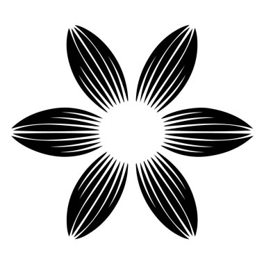 Vektör Çiçeği Simgesi Görüntü Tasarımı Yaprağı