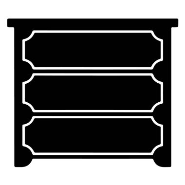 Vektör Çekmecesi Simgesi Görüntü Tasarımı Mobilya Tasarımı