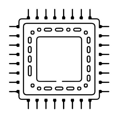 Vektör Çipi Simgesi Görüntü Tasarım Teknolojisi