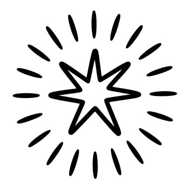 El yapımı basit bir yıldız patlaması ya da ışıltı simgesi.