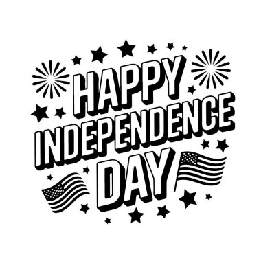 Amerikan bayrakları ve yıldızlarıyla Bağımsızlık Gününüz kutlu olsun.