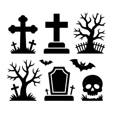 Cadılar Bayramı siluet kümesi