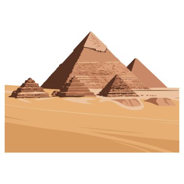 Mısır 'daki Giza Piramitleri' nin büyük tasviri