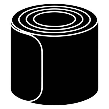 Bandaj ya da bandı temsil eden bir rulo materyalin tasviri