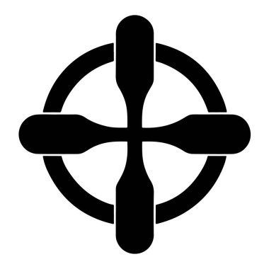 Beyaz arkaplanda izole edilmiş bir hedef sembolü tasviri