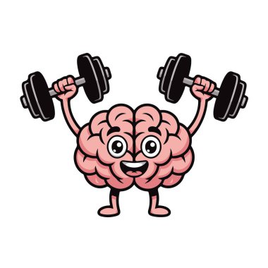 Beyni kaldıran halterler zihinsel sağlık ve zindelik kavramına izole edilmiş.