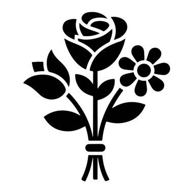 Beyaz arka planda izole edilmiş zarif bir çiçek buketi gül, tomurcuk ve papatya desenli klasik bir çiçek aranjmanı.