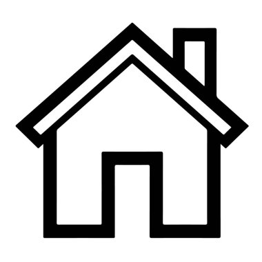 Emlak için bacası olan siyah bir ev tasviri