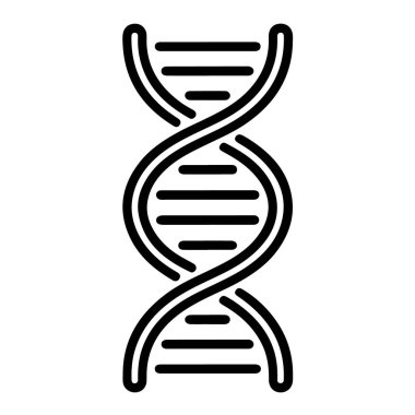 Genetik ve biyolojiyi temsil eden siyah bir DNA ipliği tasviri