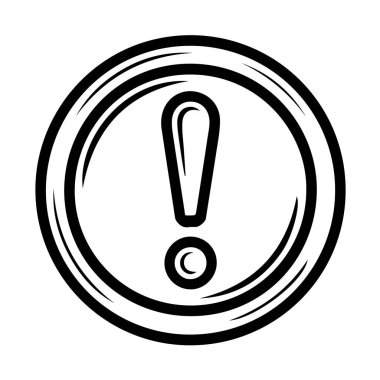 Çemberde ünlem işareti, dikkat ve çeşitli uygulamalar için uyarı sembolü