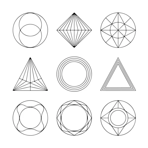 Geometrik şekiller ve desenler, soyut tasarım elementleri