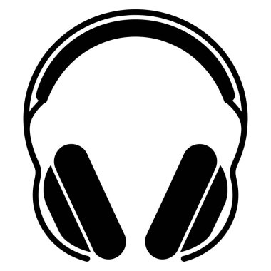 Beyaz arka planda izole edilmiş siyah beyaz kulaklıklar, müzik severler ve ses meraklıları için mükemmel.