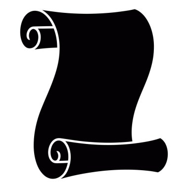 siyah parşömen afişi eski kıvrımlı kağıt tasarımı