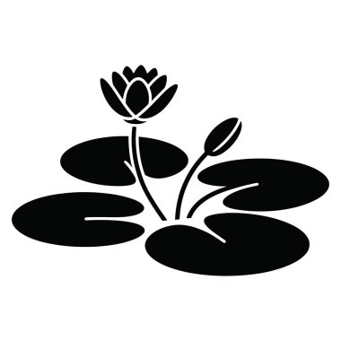 Water lily flowers, floating pads, pond buds, aquatic plants, serene nature vector