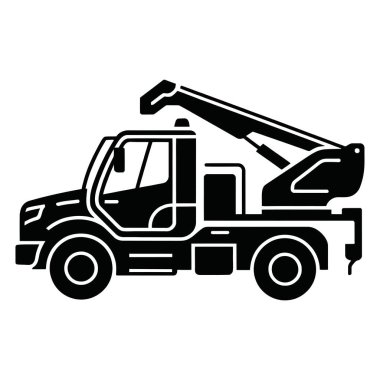 Çekici ikonu. Yol kenarı desteği. Araç kurtarma. Ağır görev taşımacılığı.